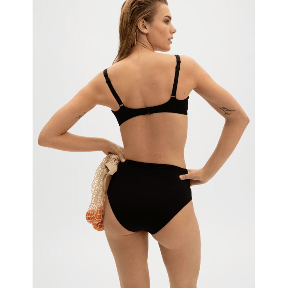 Everlane Womens The High-Rise Hipster Bikini Bottom XL Swimwear Black NWT - Picture 2 of 8